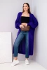 Pullover lange Strickjacke violett
