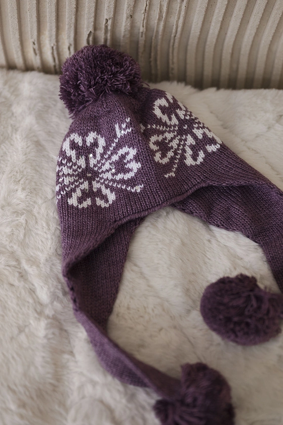 Moteriški ausinukai Balbina K381 violetinės spalvos