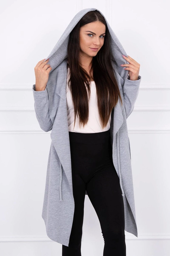 Cape with a loose hood gray