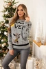 Christmas sweater with the inscription gray