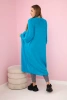 Sweater long cardigan turquoise