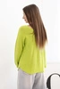 Women's sweater made of viscose with long sleeves and a round neckline pistachio