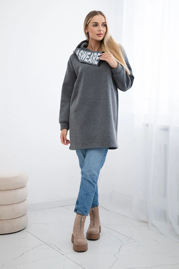 Isoliertes Kapuzensweatshirt in Graphit