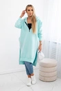 Insulated sweatshirt with slits on the sides mint