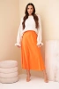 Women's flared viscose skirt orange