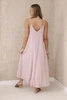 Muslin dress with straps dark powder pink