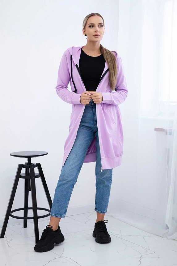 Hooded dress with a hood purple