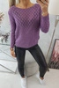 Openwork sweater purple