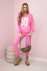 Cotton set sweatshirt + leggings pink