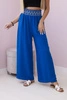 Trousers with a wide elastic waistband cornflower blue