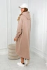 Insulated dress with a hood dark beige