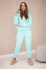 Insulated set with a sweatshirt tied at the bottom mint
