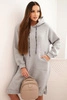 Women's cotton hooded dress insulated gray