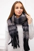 6071 Women's scarf graphite + black