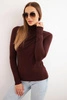 Damenpullover aus Viskose mit Rollkragen und langen Ärmeln braun
