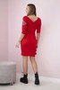 Dress with wings on the shoulders red