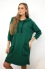 Hooded dress dark green