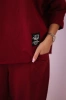 Cotton sweatshirt pants set burgundy