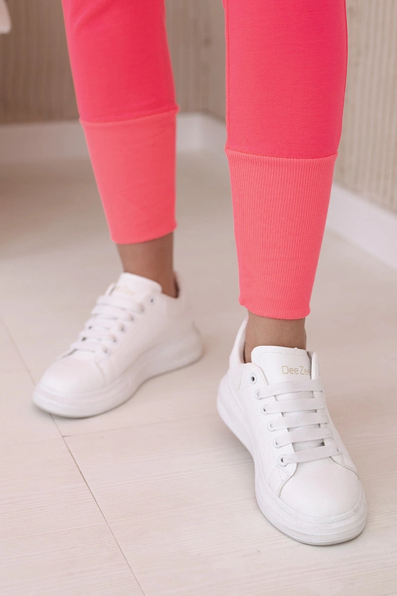 Set with wide cuffs pink neon