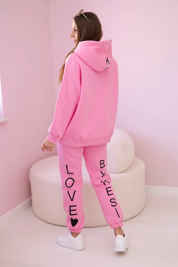 Printed cotton set light pink