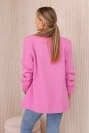 Elegant jacket with lapels dark pink