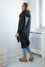 Warm-up Sweatshirt mit Seitenschlitzen graphit