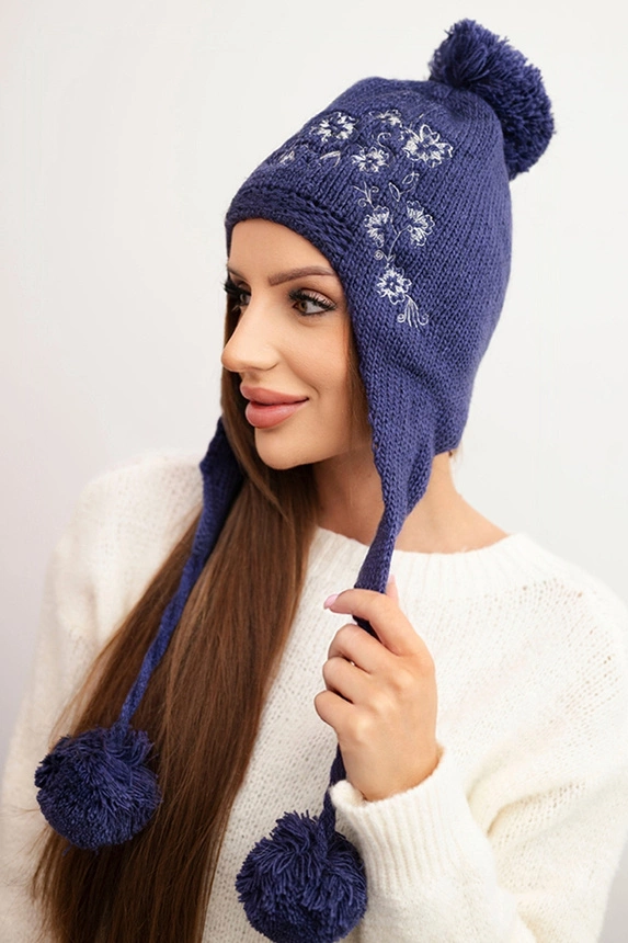 Damen Ohrenklappen Emma K343 denim