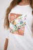 Dress with graphics 3D Bird ecru