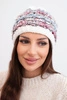 Women's wool winter hat with decorative crystals K399 black
