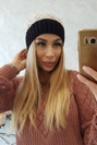 Bibiana fleecová čepice K264 černá+béžová