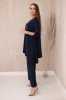 Set of blouse + pants with pendant navy blue