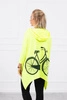 Свитшот с велосипедным принтом желтый неон
