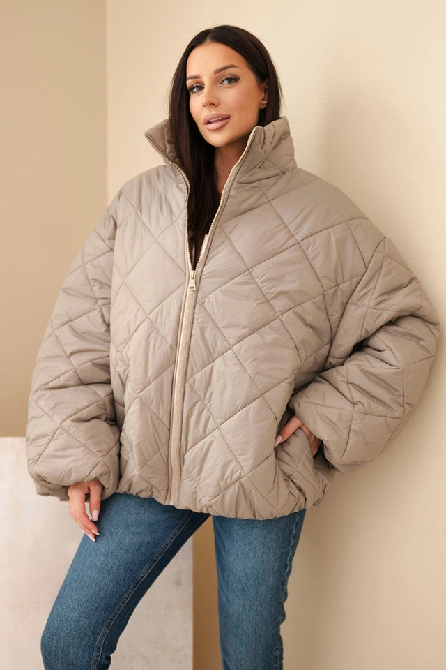 Damen Steppjacke mit hohem Stehkragen fango