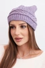 Women's winter hat made of wool with a braided pattern K428 purple