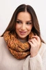 Women's chunky melange wool winter wrap KN24 mustard