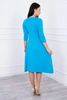Dress with cut-off under the bust, 3/4 sleeves turquoise