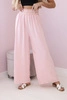 Trousers with a wide elastic waistband powder pink