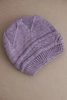 Women's winter hat made of wool with a braided pattern K428 purple