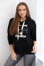 Bavlnená mikina s kapucňou čierny