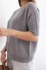 Women's short-sleeve viscose sweater gray