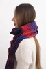 Women's soft and warm wool scarf in colorful stripes KN19 red