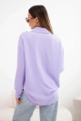 Damenbluse aus Viskose mit langen Ärmeln und Rüschen hellviolett