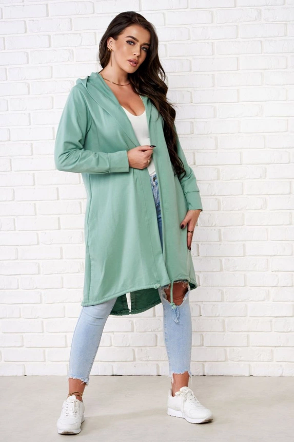 Cardigan with print dark mint