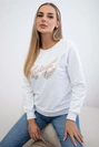 Printed sweatshirt white