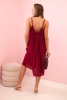 Dress made of viscose with straps maroon