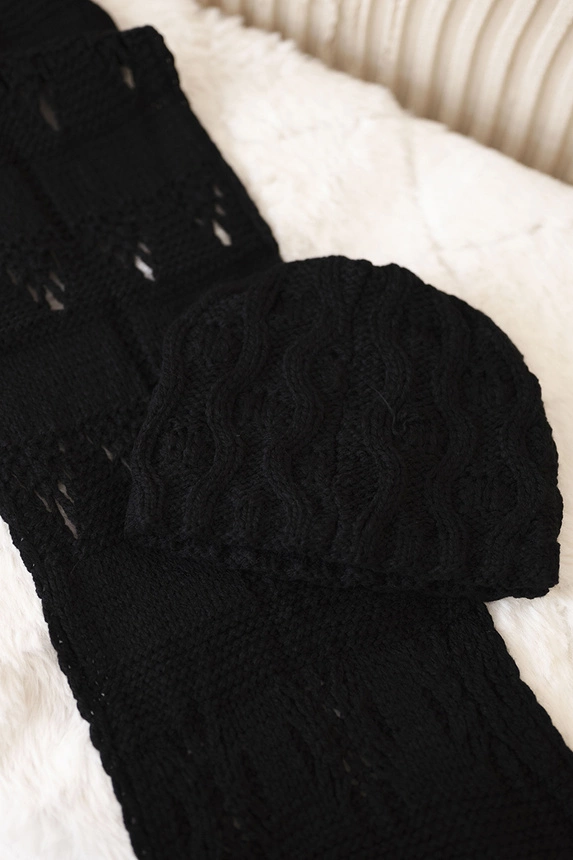 Women's set with a shawl Amelia K329 black