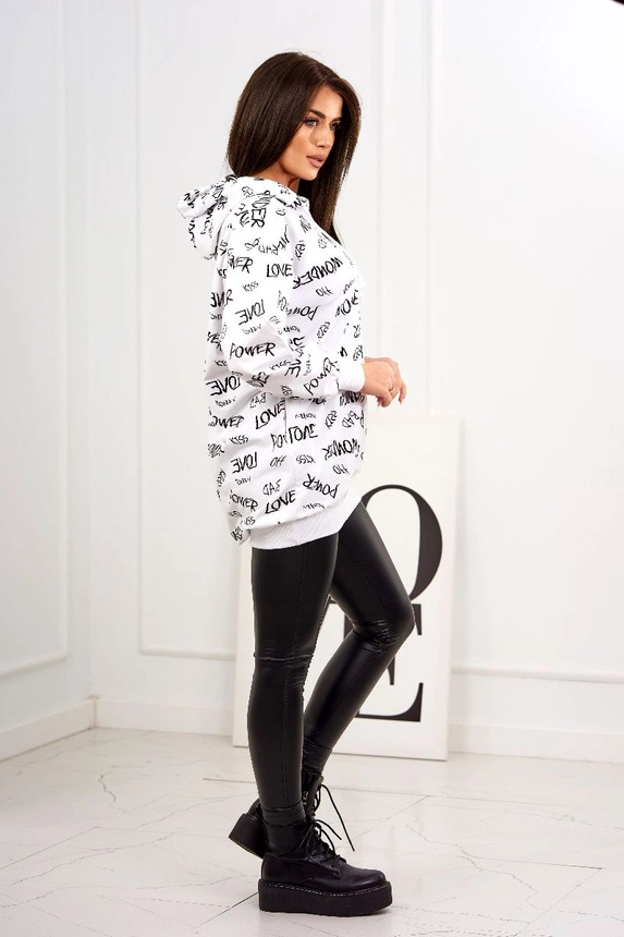 Sweatshirt mit Schriftzug weiß