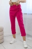 Gebundene Hose mit asymmetrischer Vorderseite Fuchsia