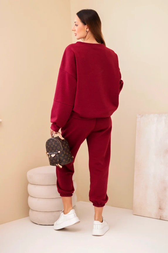 Set sweatshirt + pants plum butter