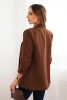 Women's unbuttoned blazer with lining S/M brown